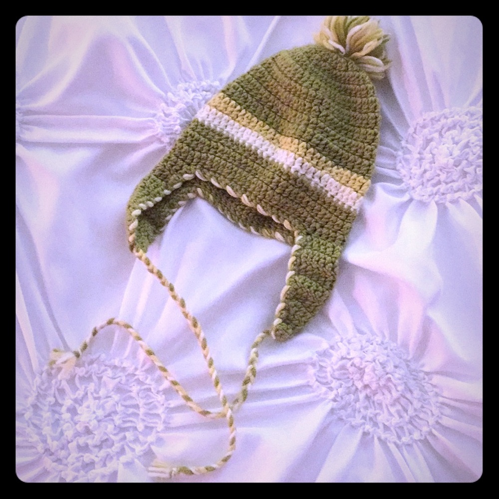 Hand crocheted newborn hat
